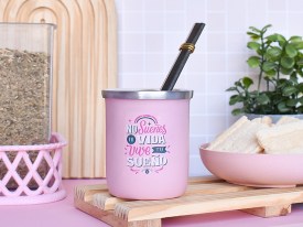 Mate acero con frases